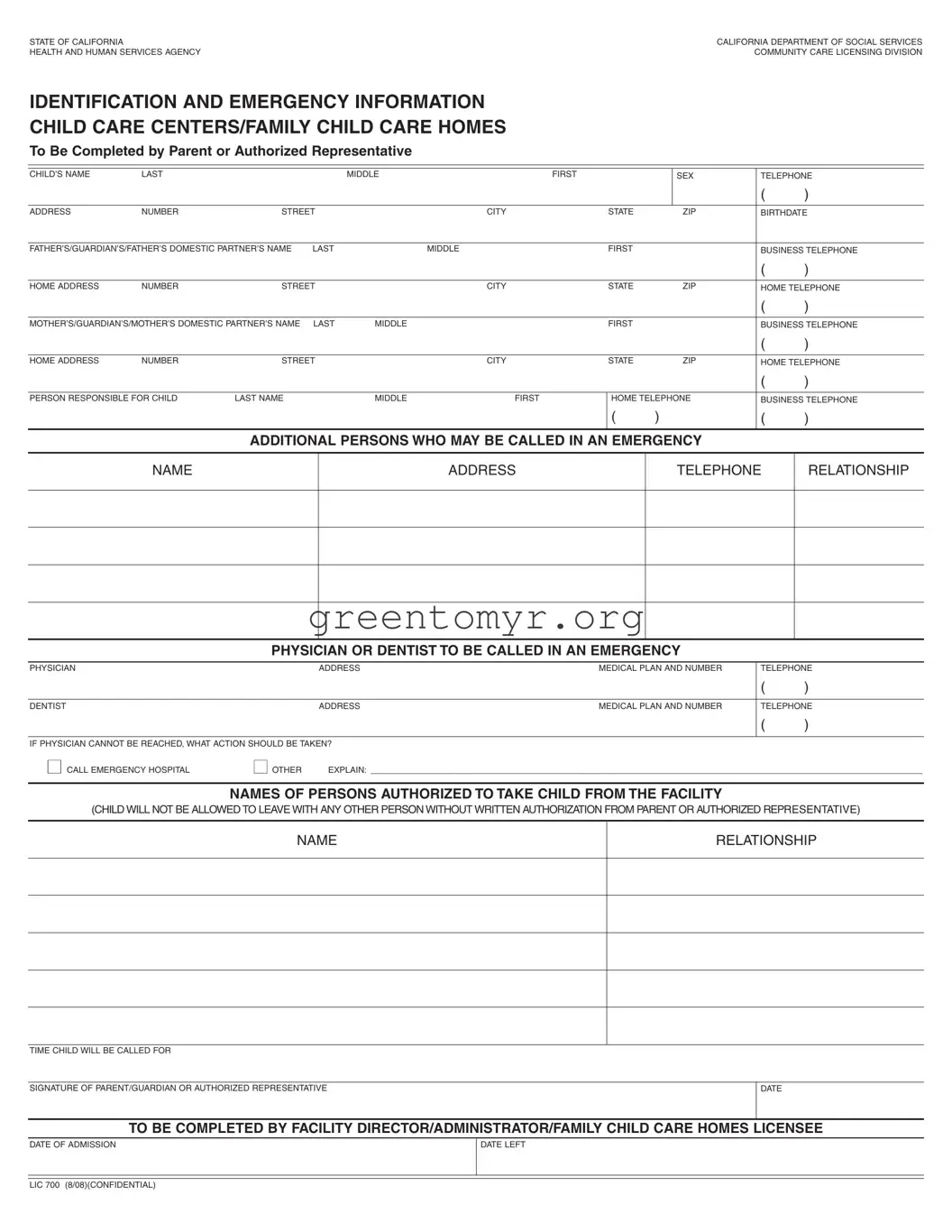 Fill in a Valid Lic 700 Template