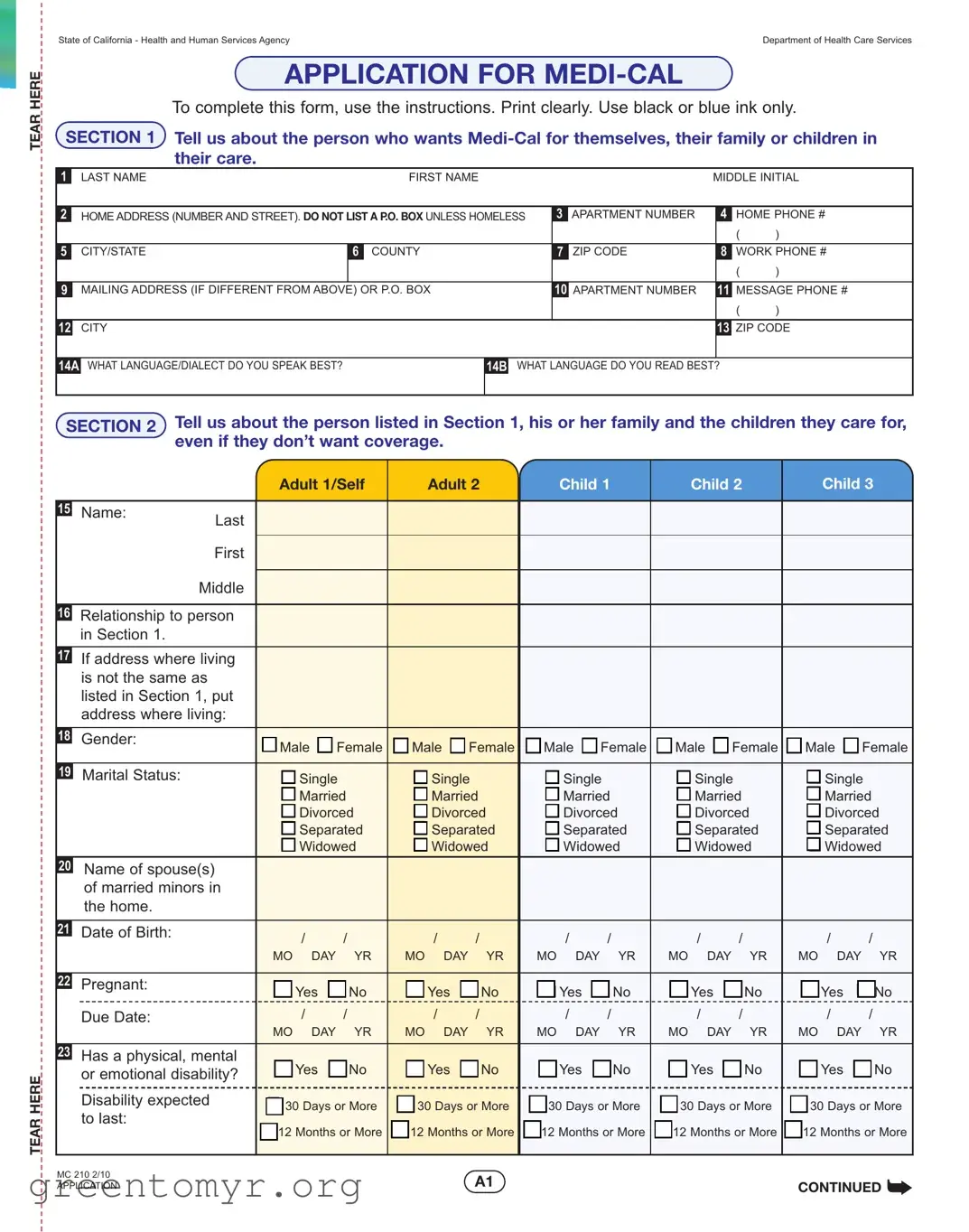 Fill in a Valid Medical Application Template