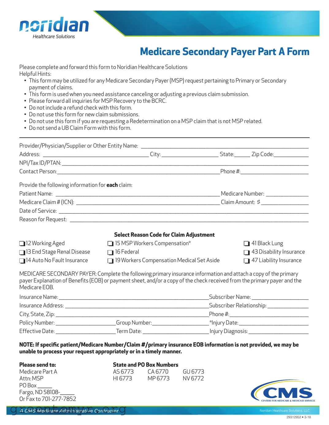 Fill in a Valid Msp Template