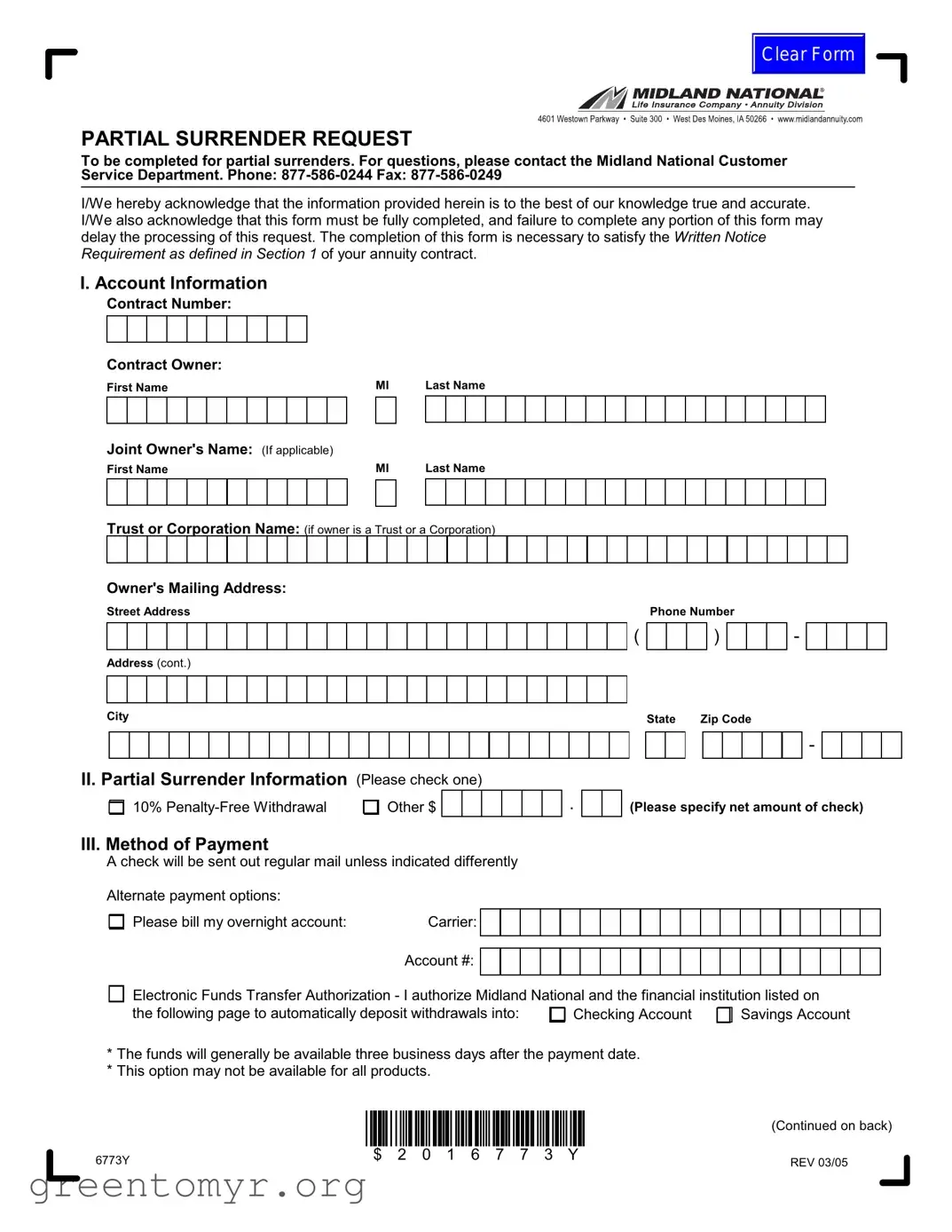 Fill in a Valid Midland National Template