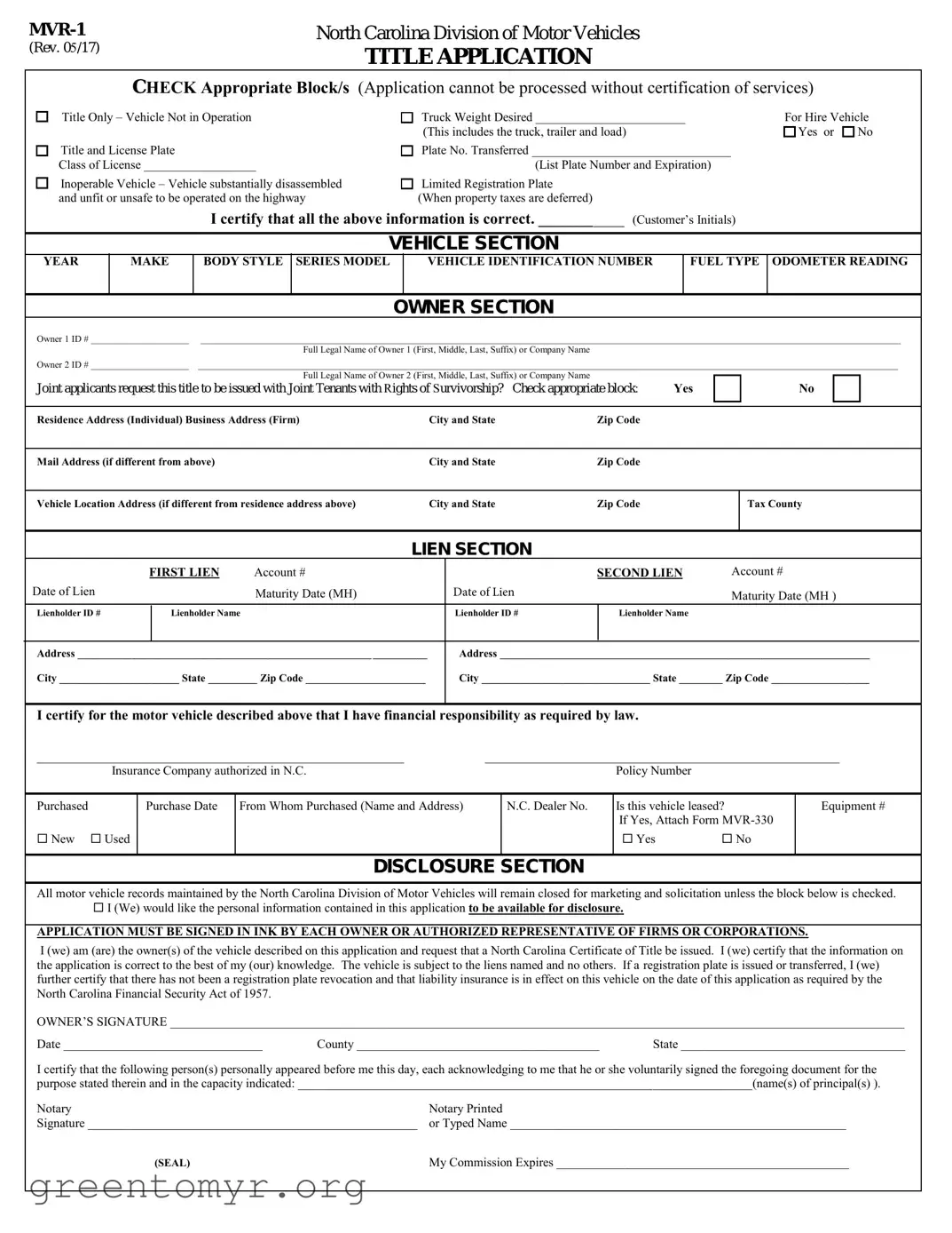 Fill in a Valid Mvr 1 Template