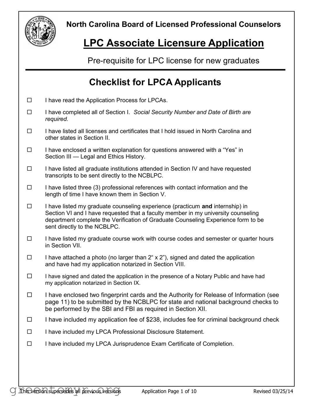 Fill in a Valid Nc Blpc Template