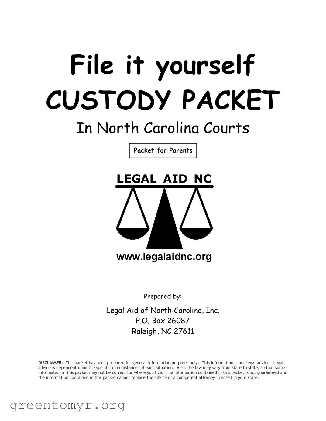 Fill in a Valid Nc Custody Template
