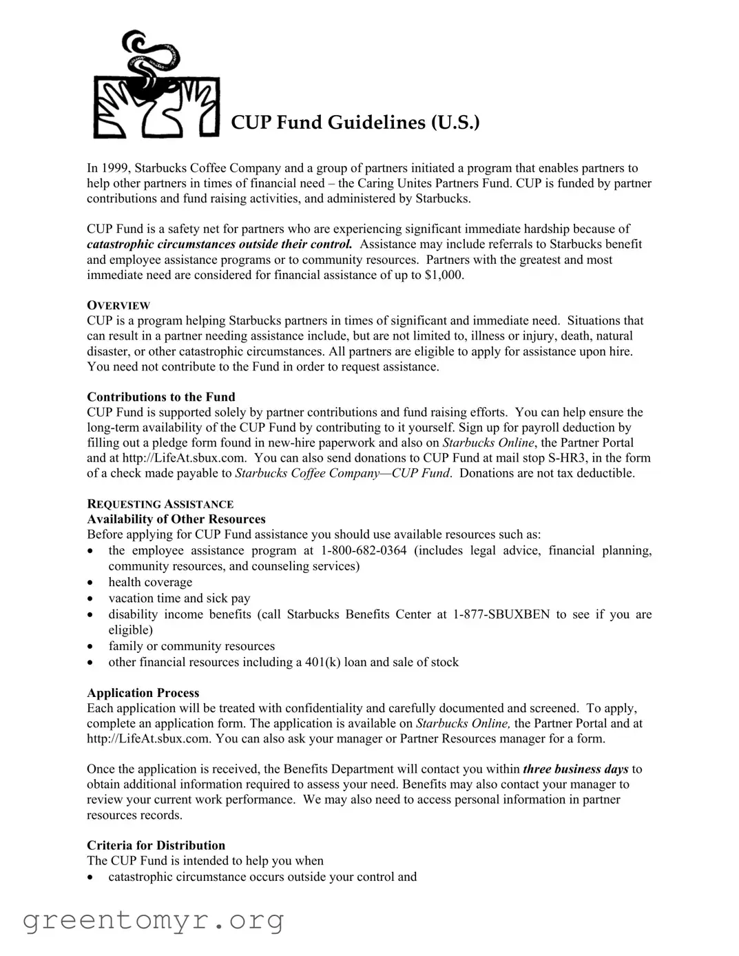 Fill in a Valid Cup Fund Application Template
