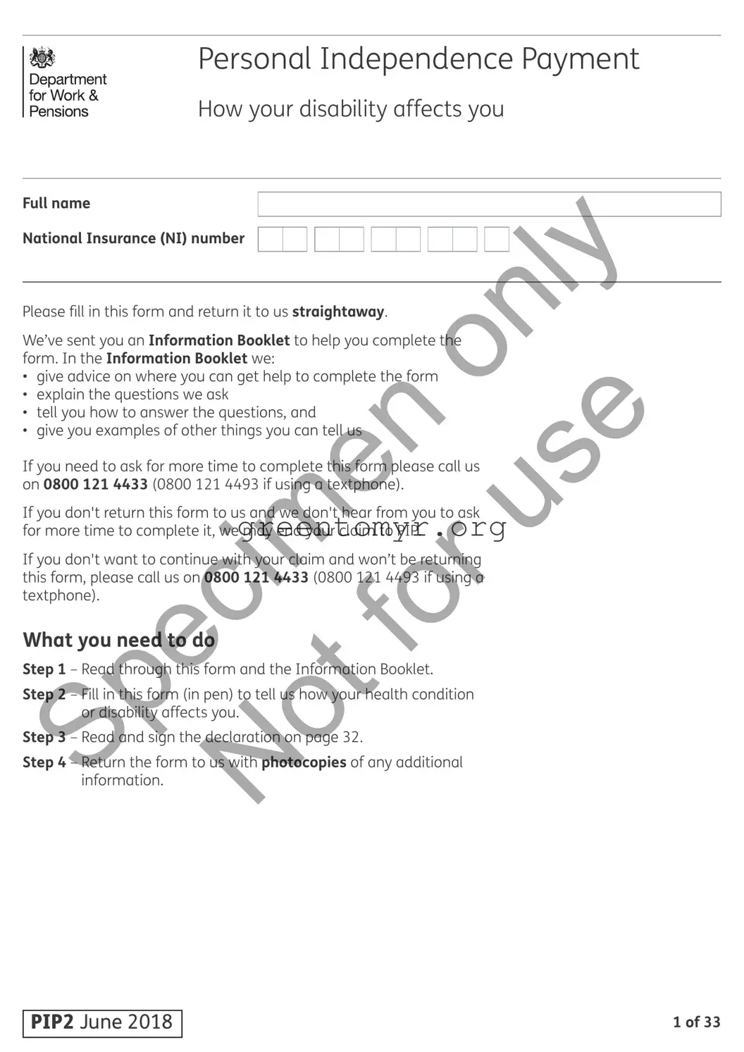 Fill in a Valid Pip Template