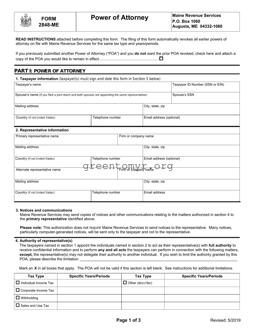 Fill in a Valid Tax POA form 2848-me Template