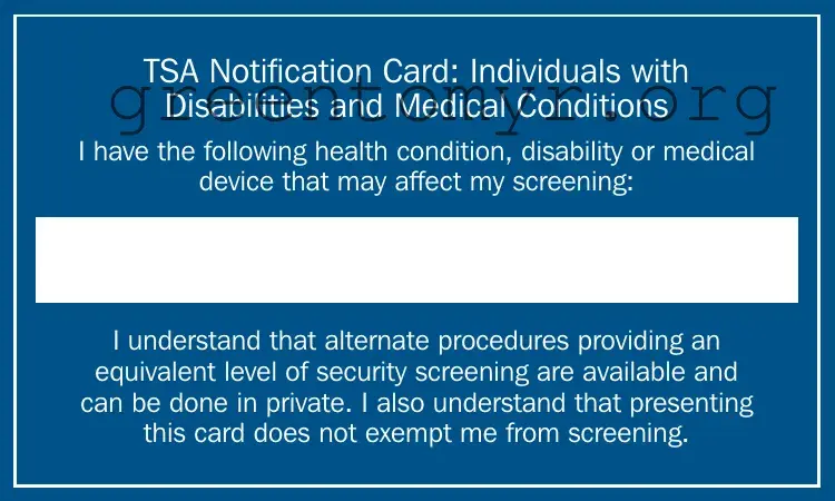 Fill in a Valid Tsa Notification Card Template