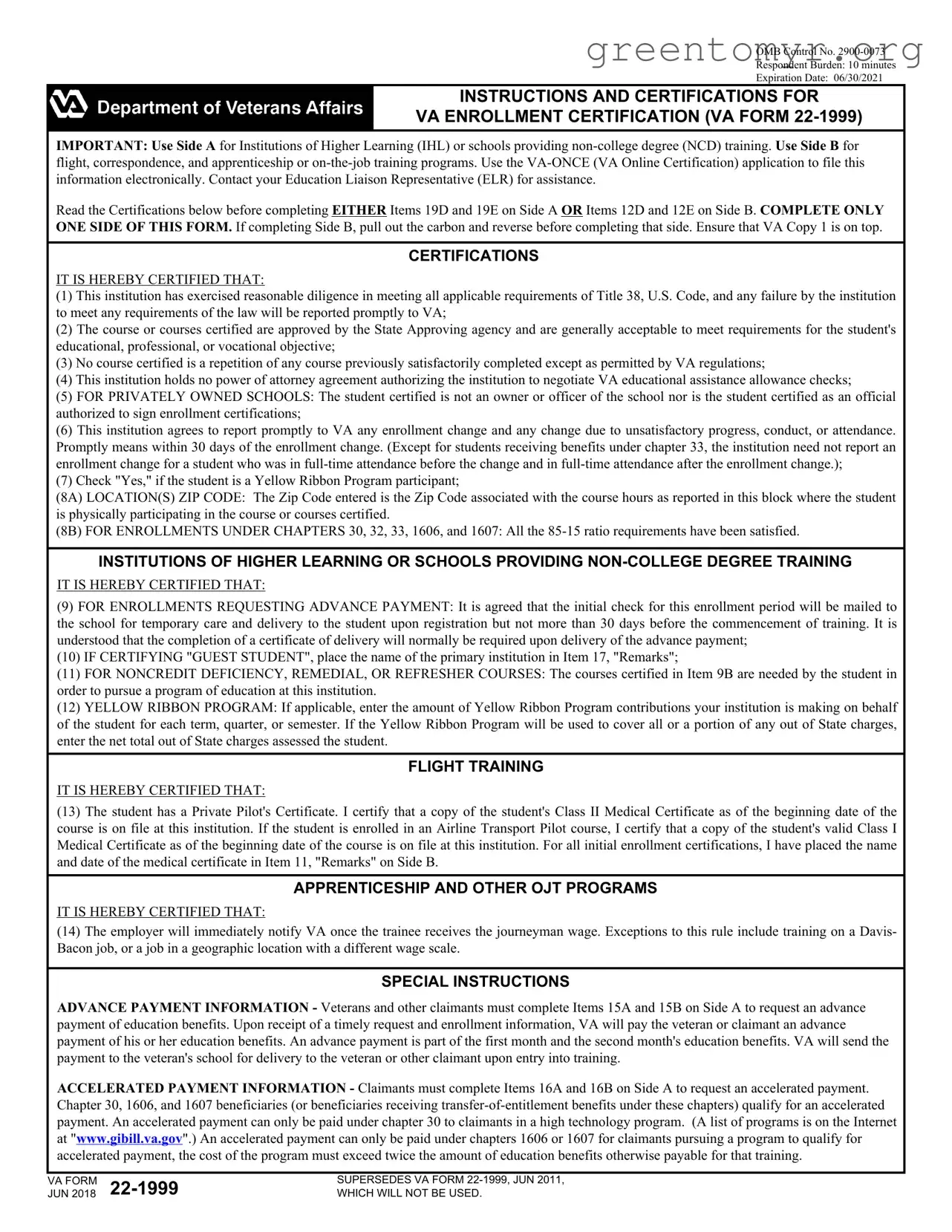 Fill in a Valid Va 22 Template