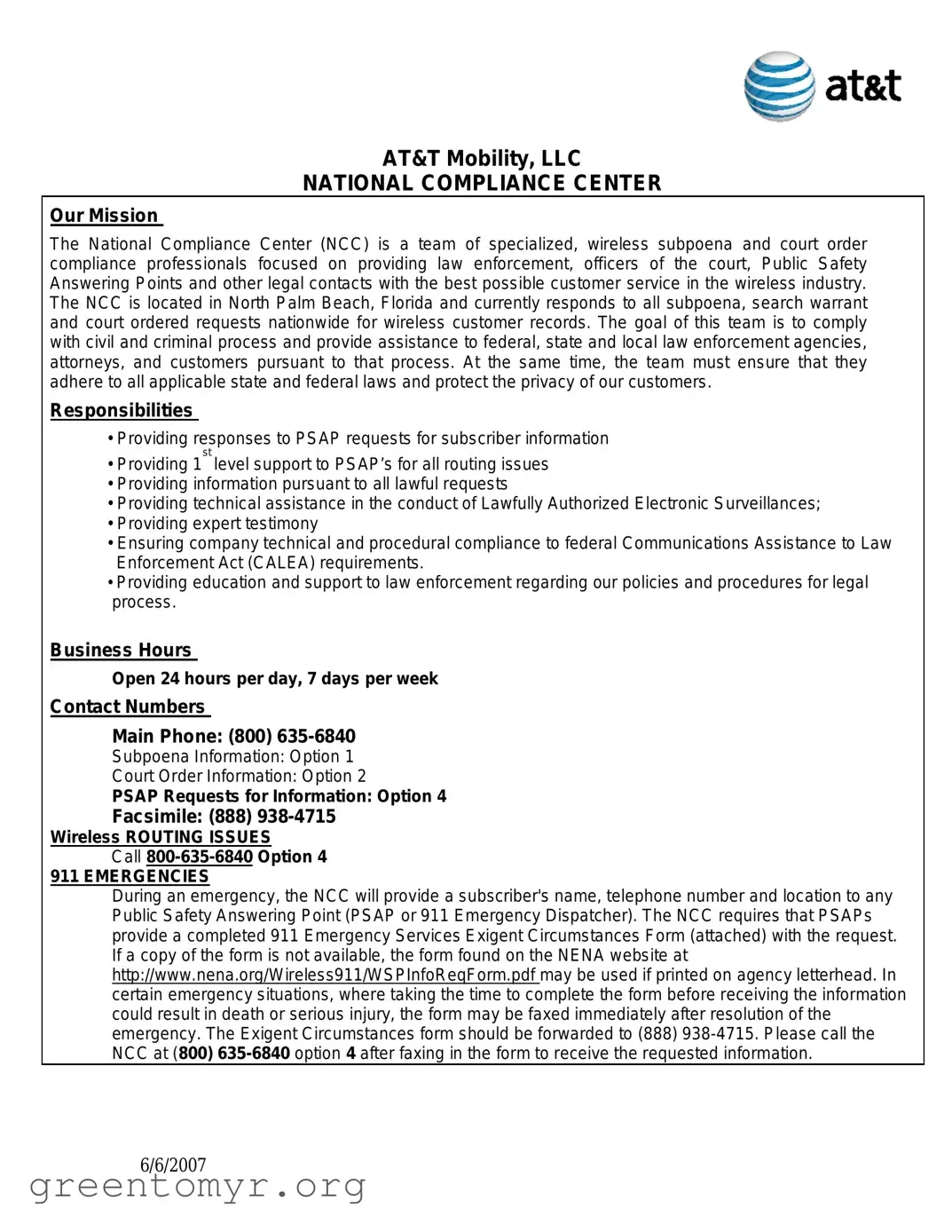 Fill in a Valid National Compliance Center Template