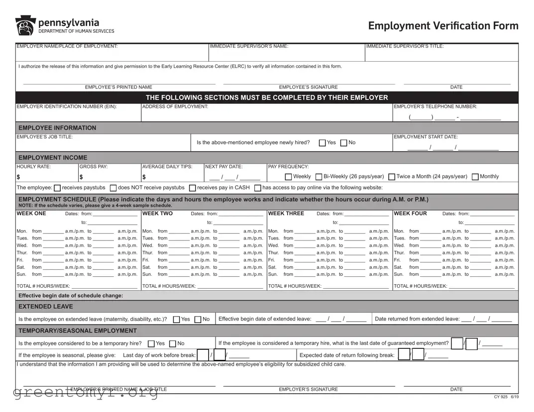 Fill in a Valid Ccis Employment Verification Template
